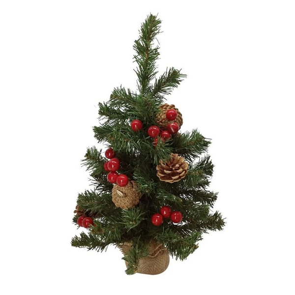 MINI ARVORE NATALINA DECORADA 30CM - CHRISTMAS & CO- 32 GALHOS
